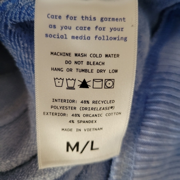 Absorb Island Poolside Hoodie Blue Ripple M/L NWT - Picture 7 of 7